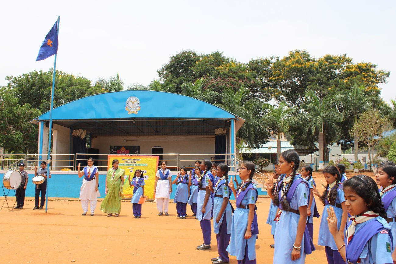 Flag Ceremony - Airforce School Yelahanka