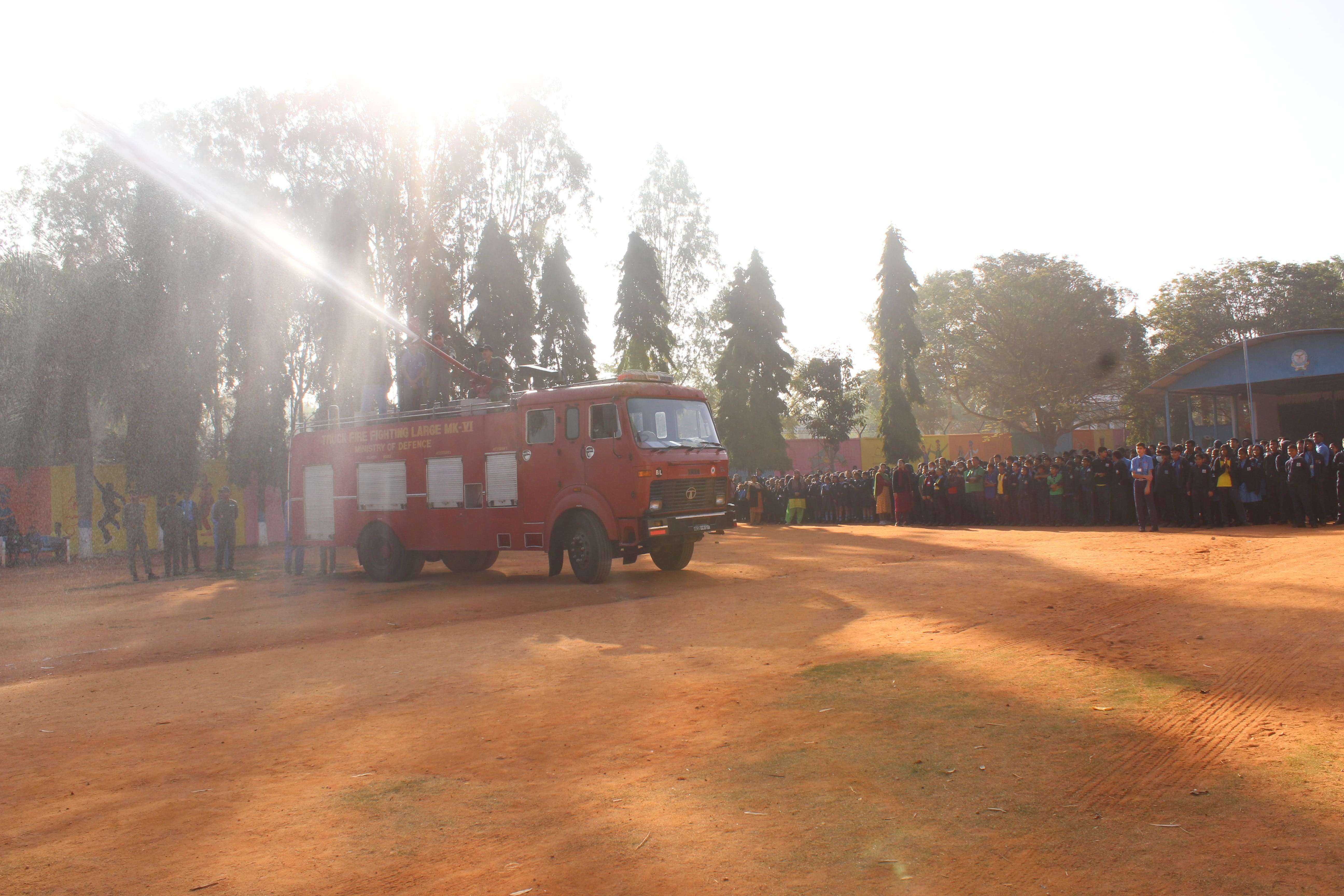 Fire Safety Drill - Station Fire Brigades  - Airforce School Yelahanka