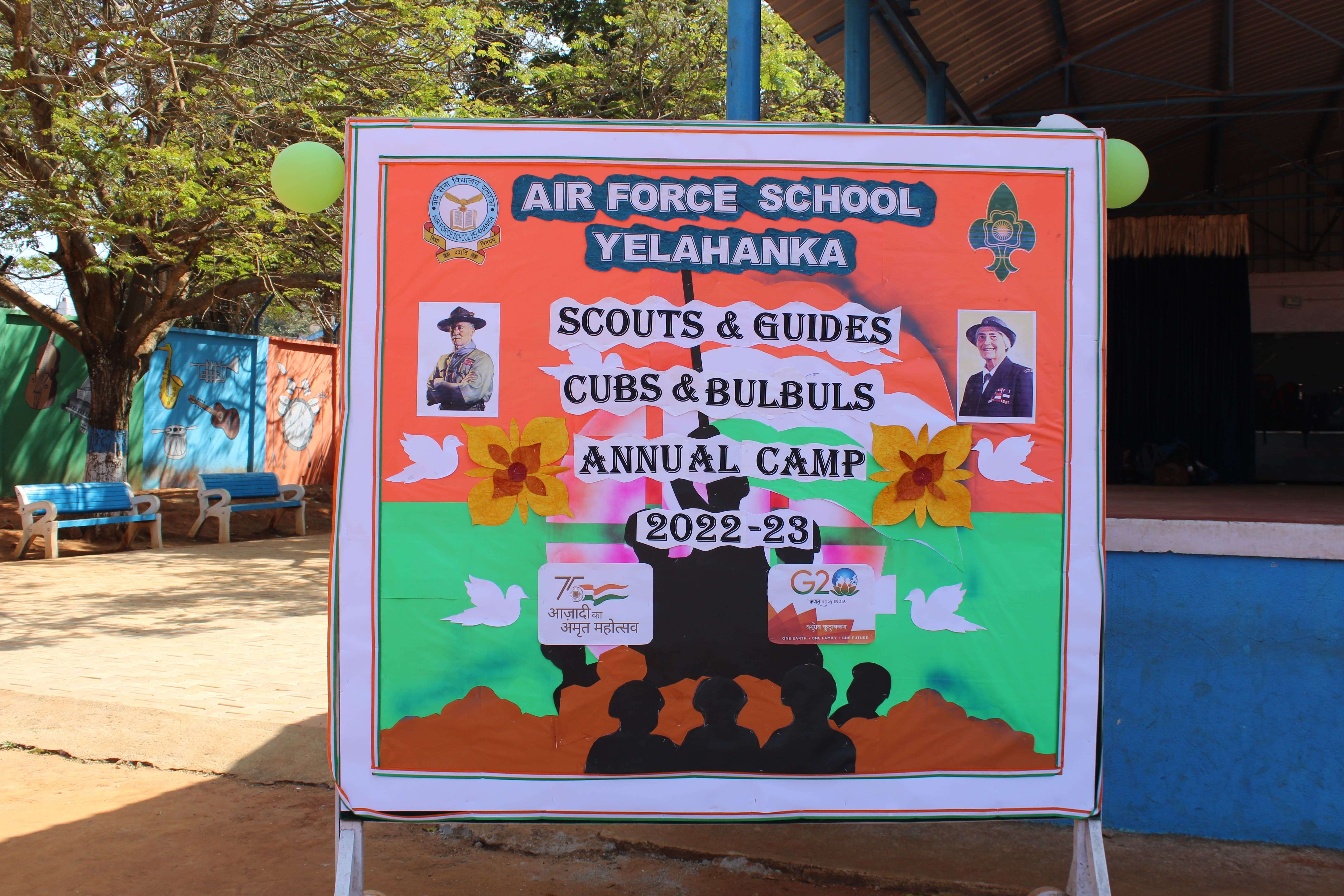 Scouts and Guides Annual Camp 2022- 23 - Airforce School Yelahanka