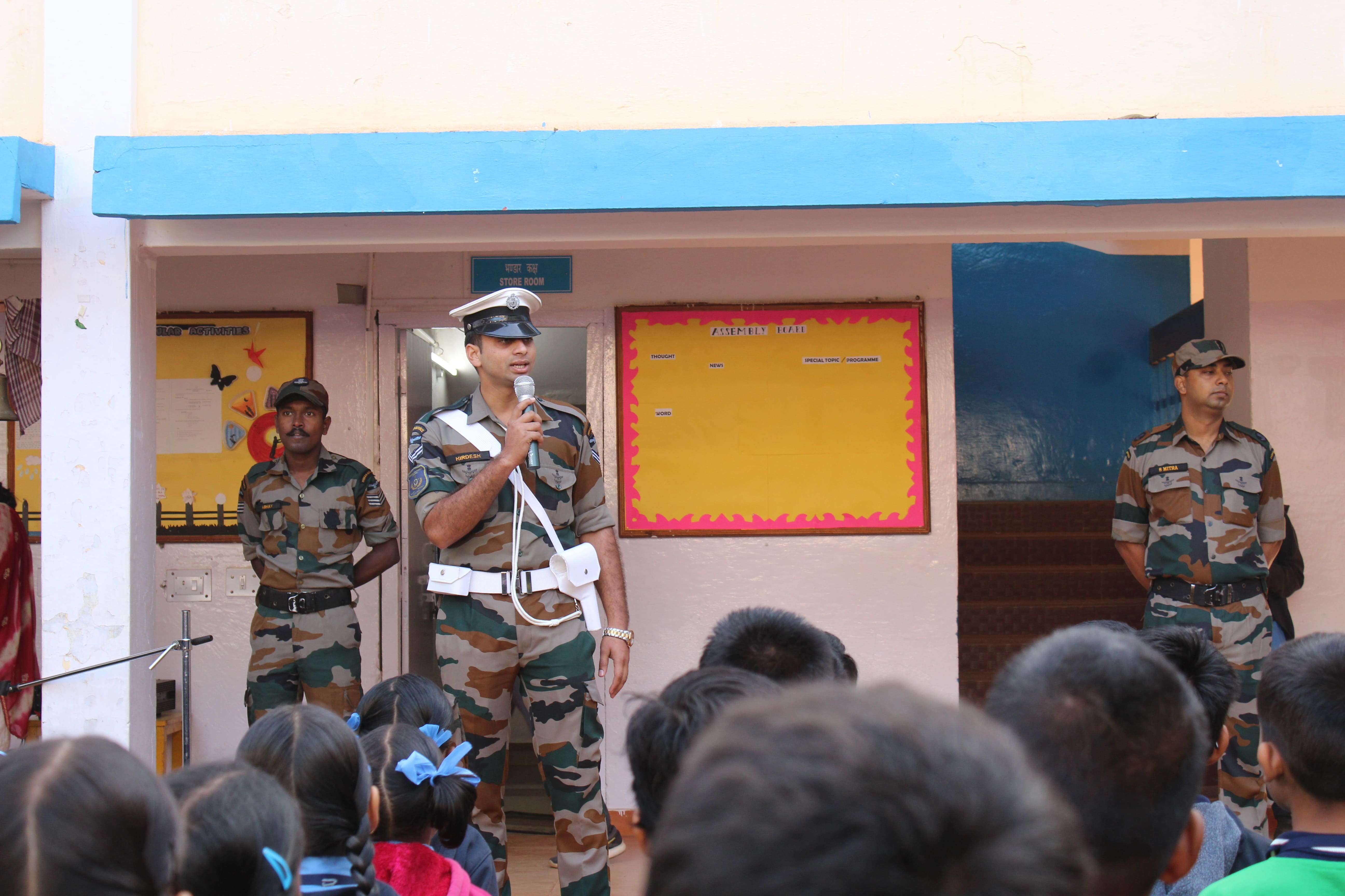 Mock Terror Attack - Demo by Station staff - Airforce School Yelahanka