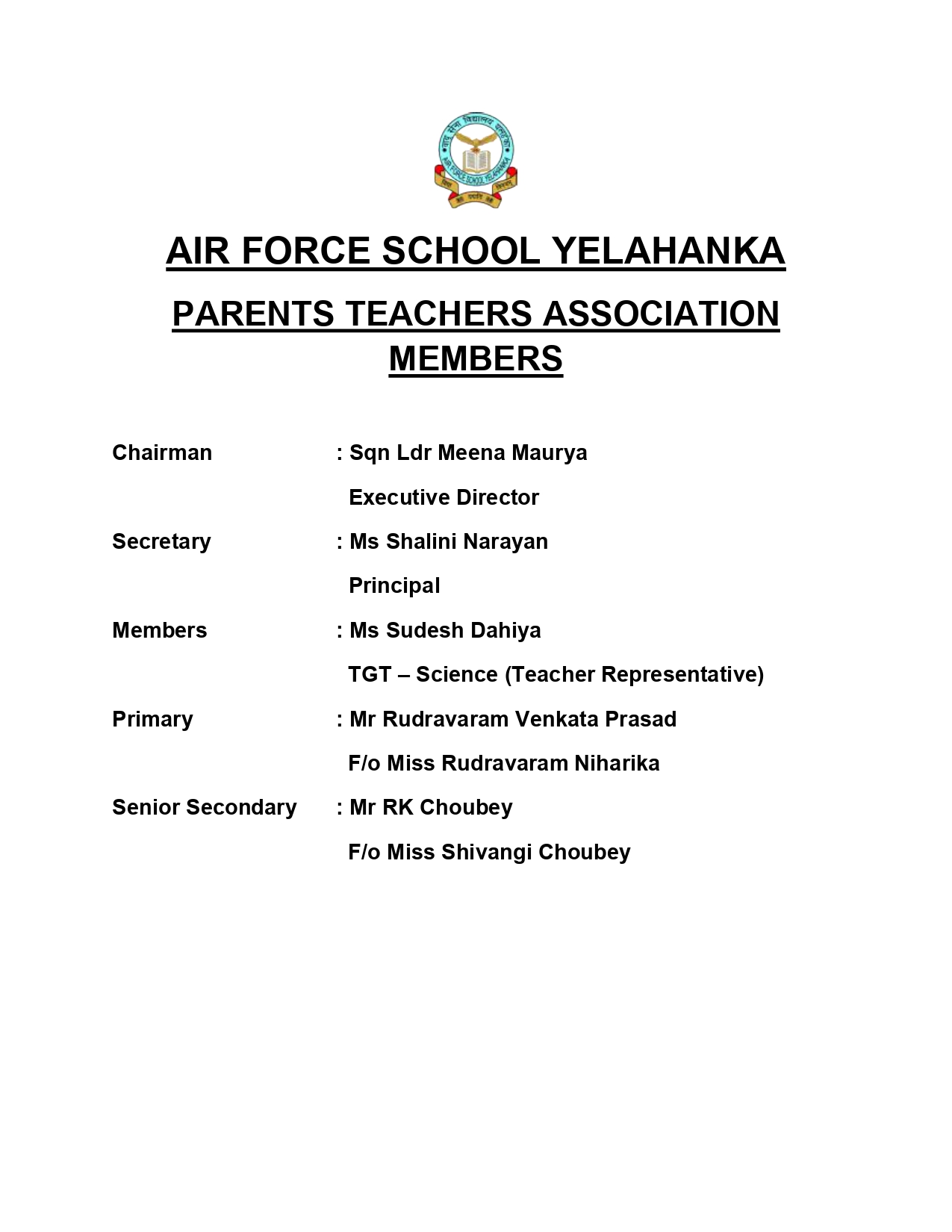 Air Force School Yelahanka, Bangalore